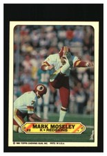 1983 Topps Sticker #22 Mark Moseley Washington Redskins