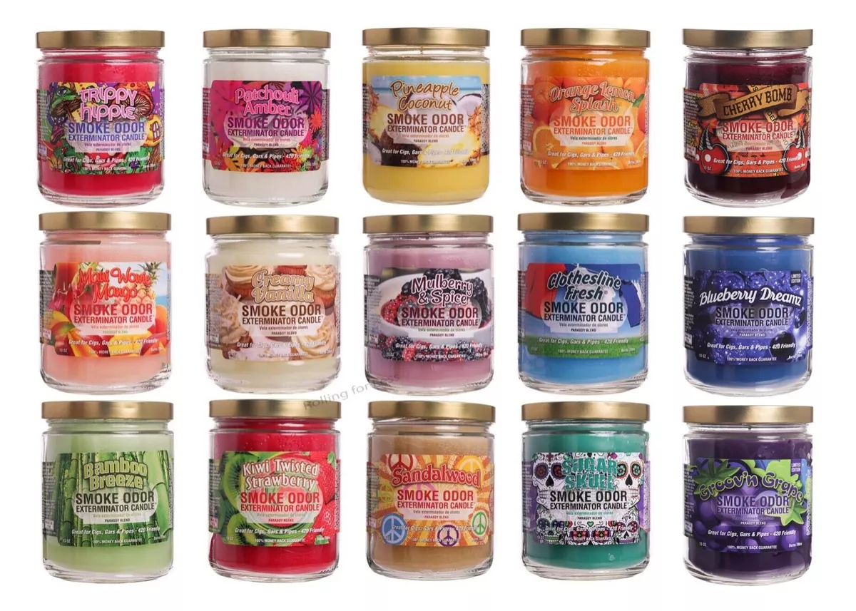 Smoke Odor Exterminator Candle Glass Jar 13oz eBay