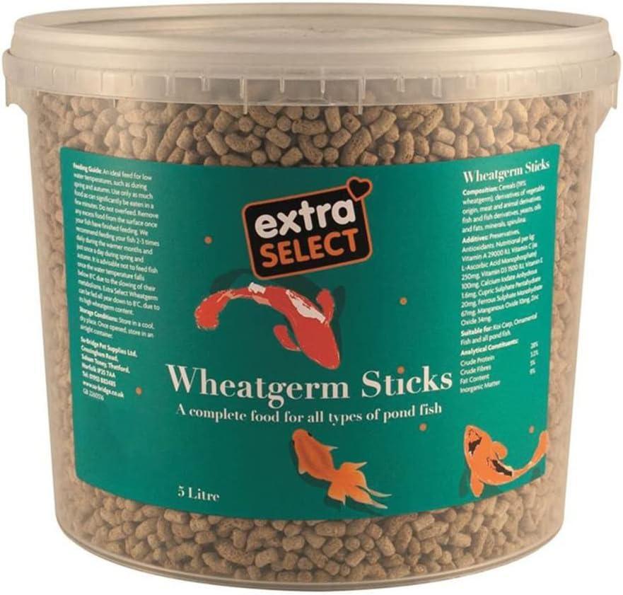 Extra Select - Wheatgerm Sticks - Complete Nutritional Pond Fish Food - 5 Litre