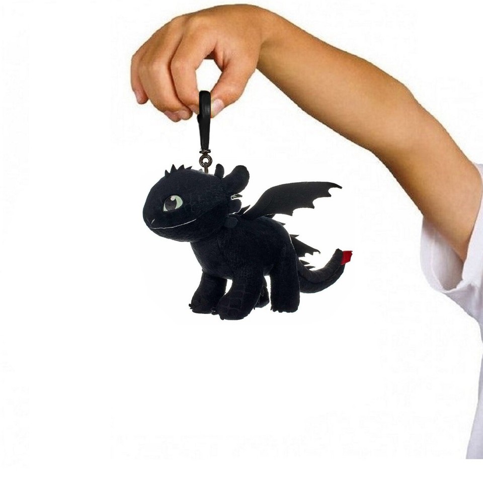 Dragon Trainer III Peluche 20Cm Llavero Clip Original Sdentado Furía Negra