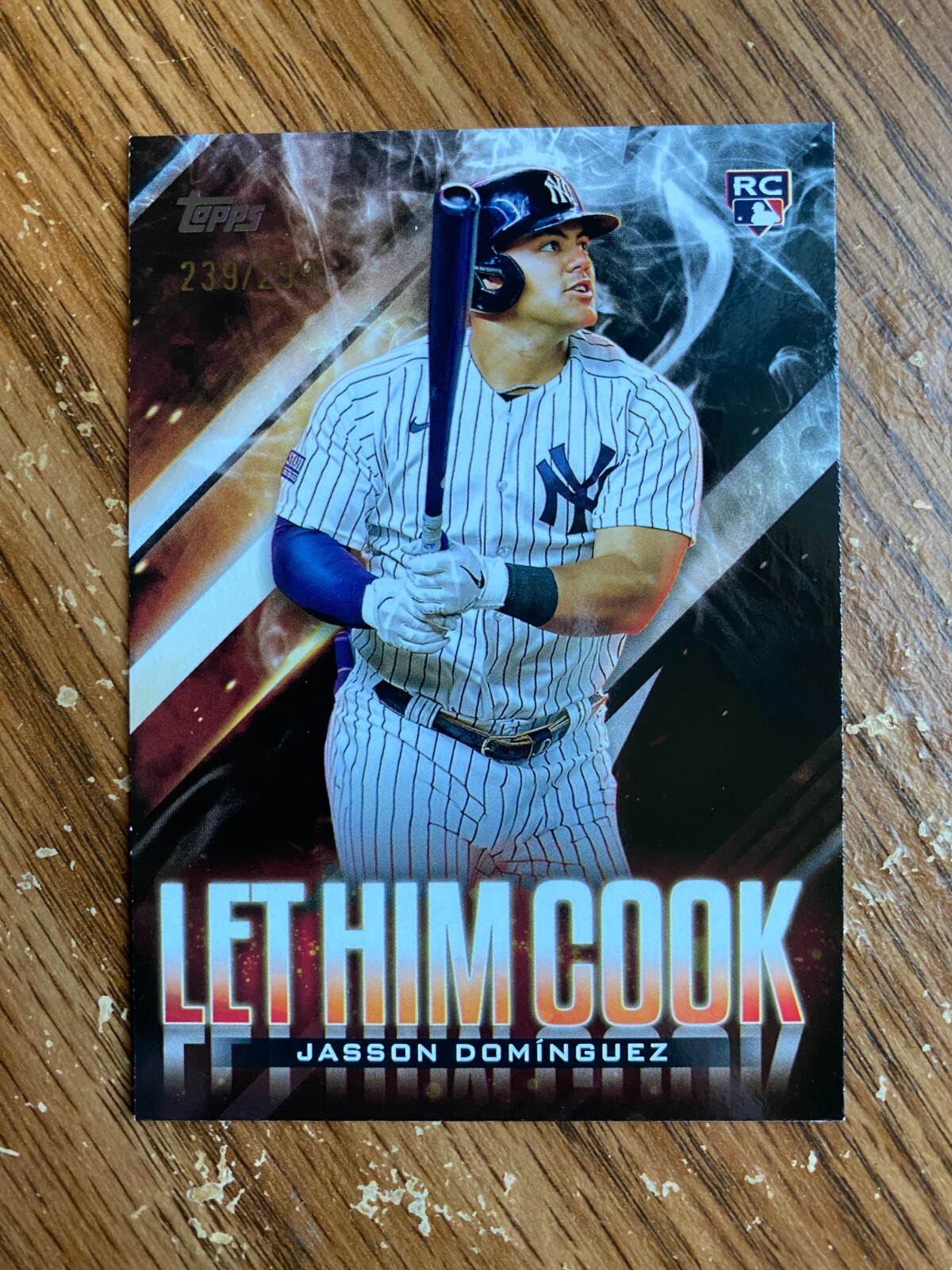 Jasson Dominguez Black 239/299 2024 Topps Update Let Him Cook LHC-7 Yankees RC
