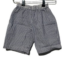 Oscar De La Renta Kid Boy Shorts Summer Blue Seersucker Stripe 5Y Button Stretch