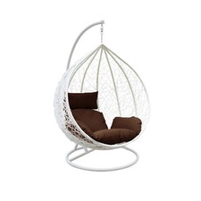 Hanging Egg Chair Rattan Swing Garden Hammock with Cushions for Outdoor Indoor
