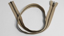 36" Dark Beige / Light Brown  Antique Brass Metal 5 Separating YKK Zipper