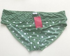 BODEN Parakeet Green Polka Dot Bikini Bottoms high waist Size 18 XL NWT