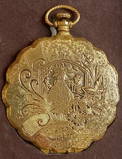 Vtg MAX FACTOR English Garden Pocket Watch Compact Pressed Powder ~New in Box