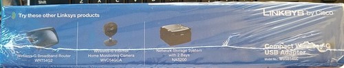 CISCO Linksys Compact Wireless G USB; New In Box Still Shrink Wrapped WUSB54GC - Picture 3 of 6