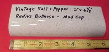 1 pc.  Salt & Pepper Ceramic Bullnose Tile 2” X 6"  NEW OLD STOCK