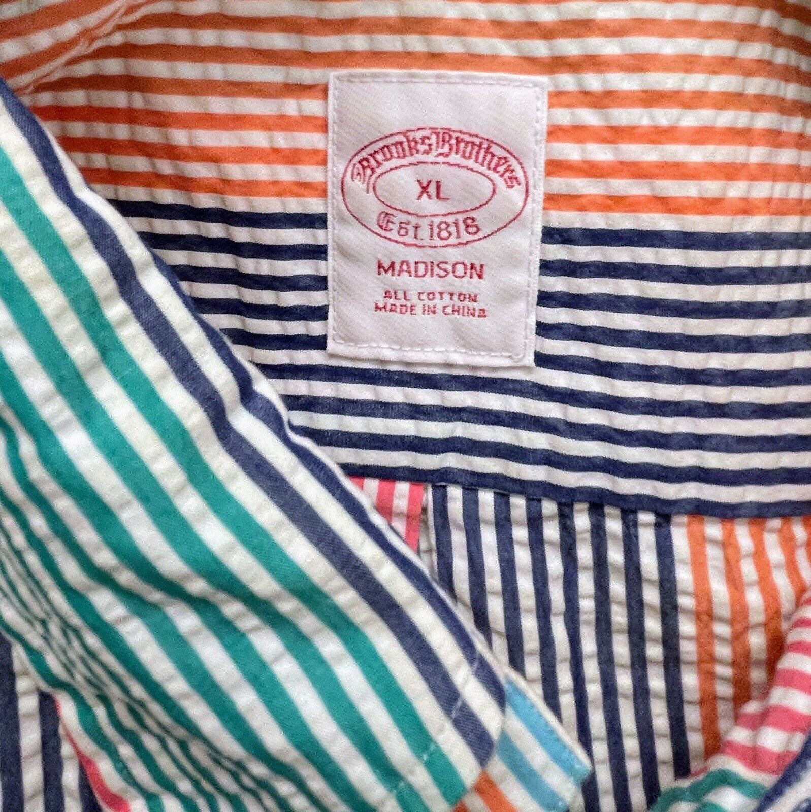 Brooks Brothers Madison Seersucker Button Up Shir… - image 2