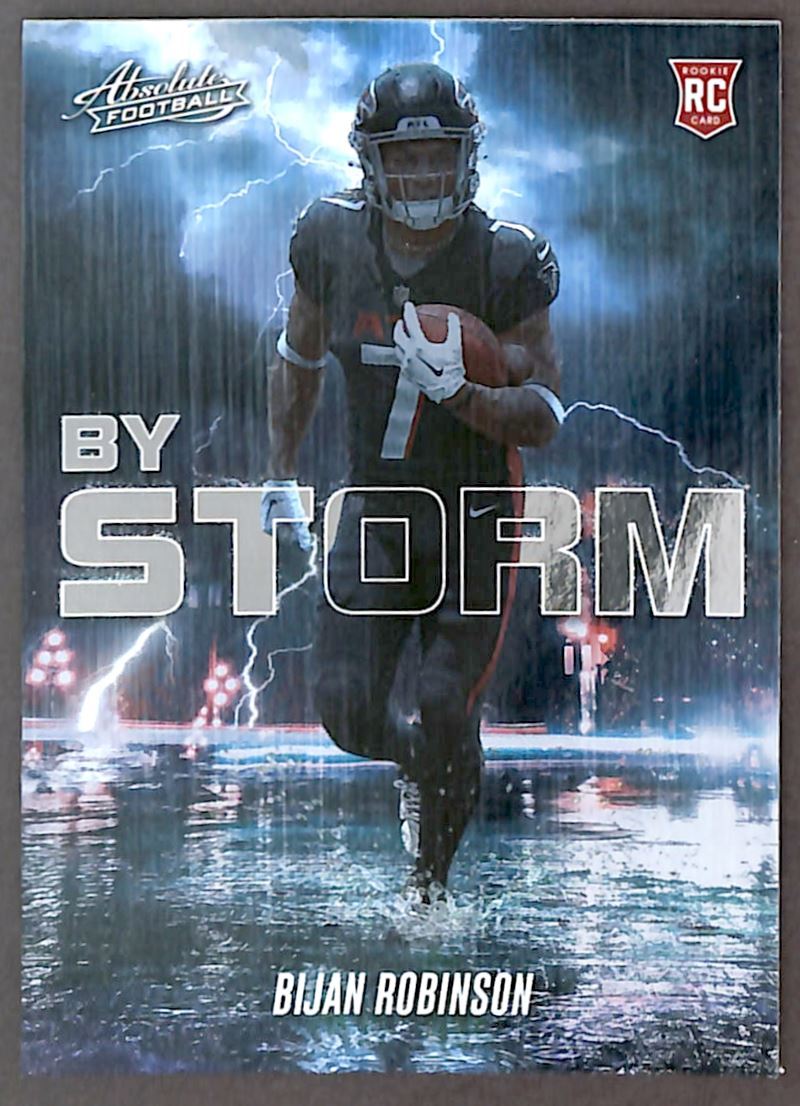 2023 Panini Absolute By Storm #BST-6 Bijan Robinson Rookie Atlanta Falcons