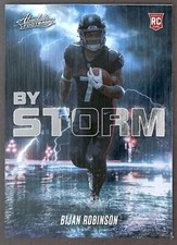 2023 Panini Absolute By Storm #BST-6 Bijan Robinson Rookie Atlanta Falcons