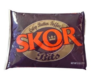 Hershey 3 lb Bag SKOR BUTTER TOFFEE BITS Baking Pieces Topping Cookies