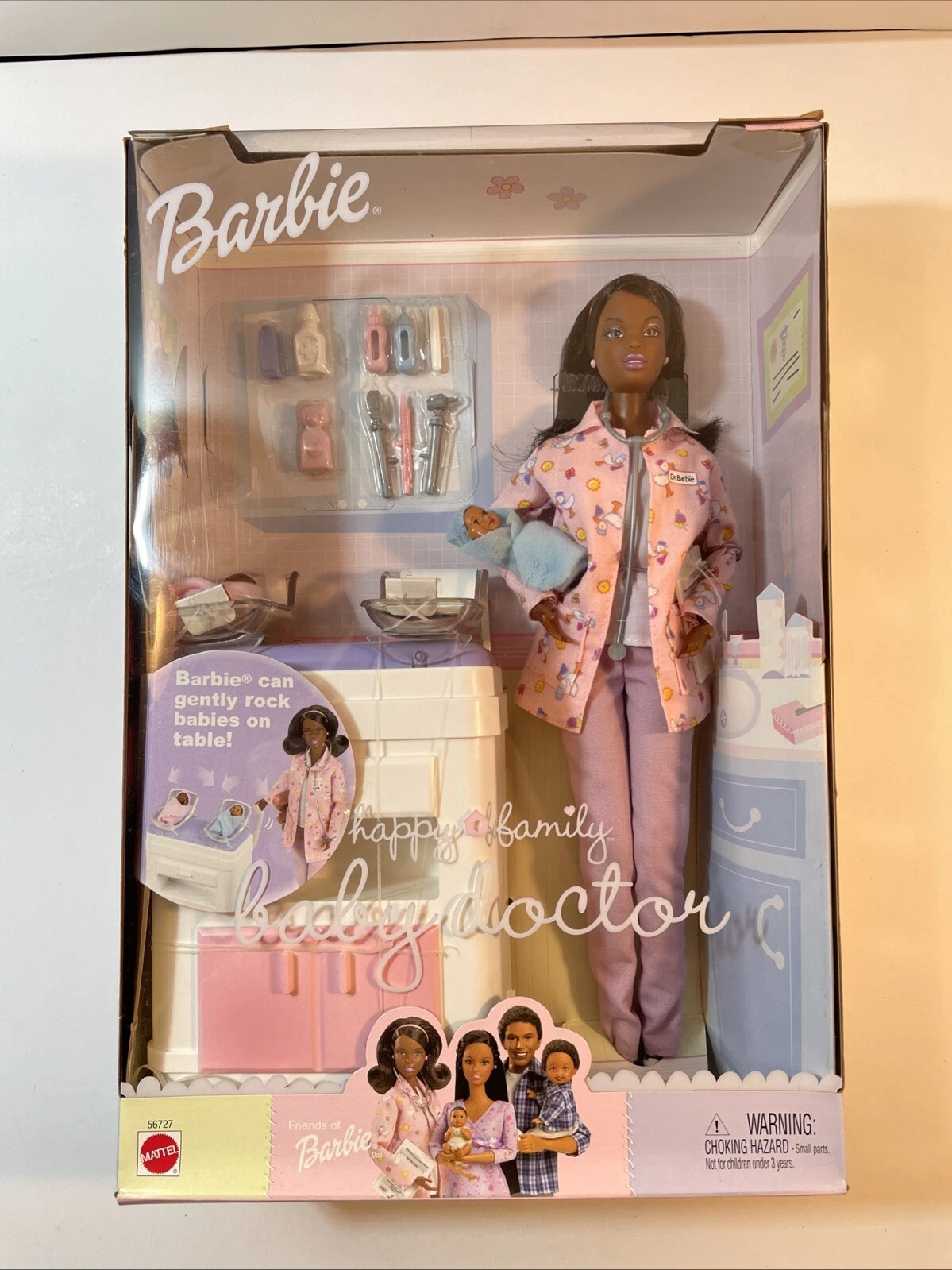 Barbie Happy Family Baby Doctor African American Doll 2002 Mattel