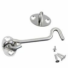 1Pcs Stainless Steel Cabin Hook Eye Latch Lock Door Window Latch Holder 3''-12''