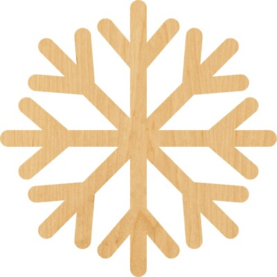 #ad Simple Snowflake Laser Cut Out Wood Shape Craft Supply Woodcraft Cutout $22.08