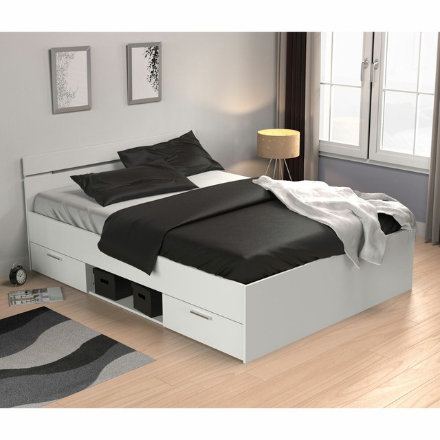 Hti Living Michigan 140x200cm Bett Ohne Matratze Weiss Gunstig Kaufen Ebay