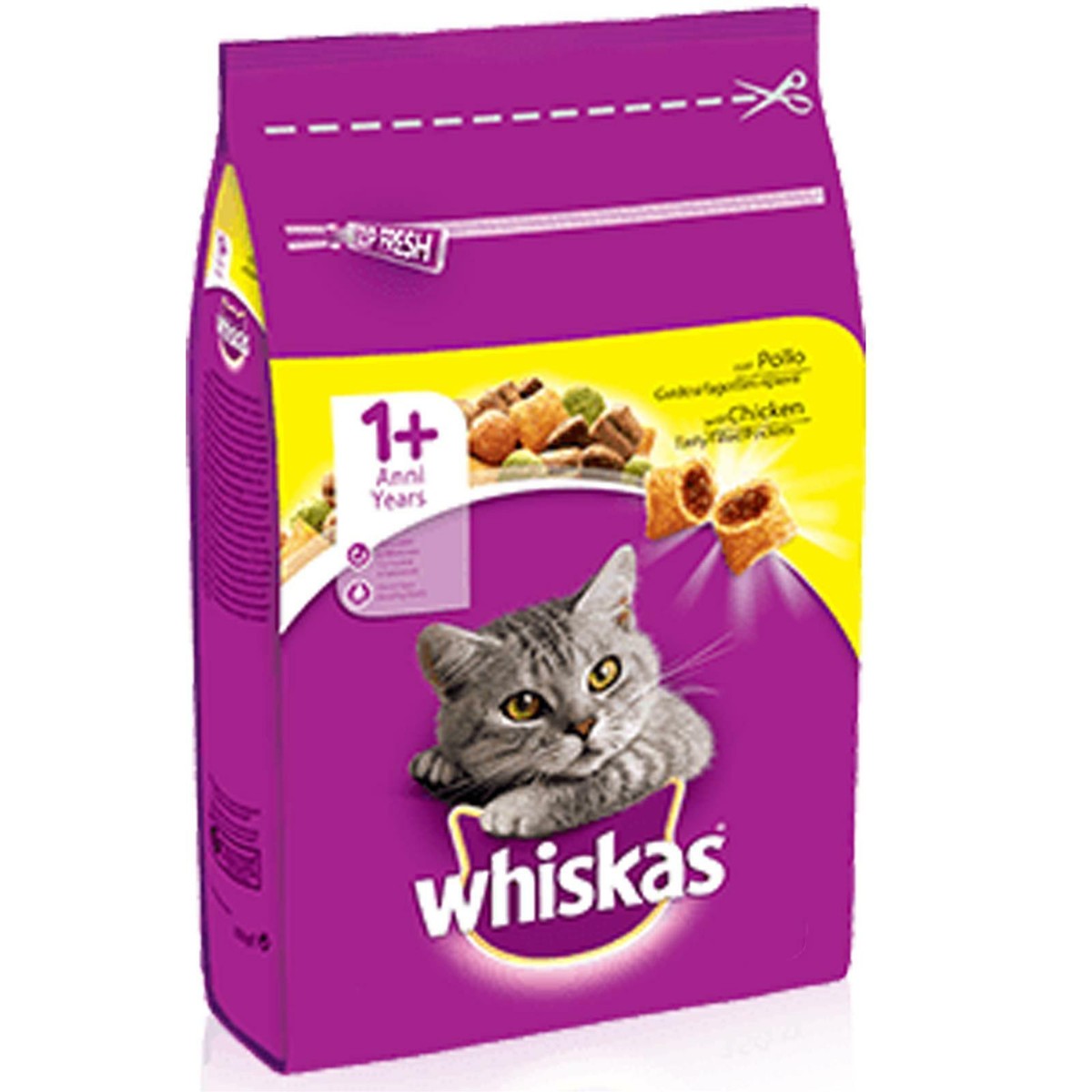 Croquettes Whiskas Treats 1+ Cats With Chicken Vitamins Cat 1400