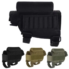 Tactical Rifle Buttstock Cheek Rest Riser Ammo Carrier Case Holder for Shooting