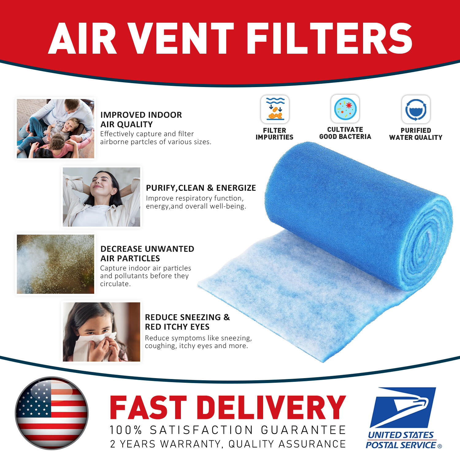 MERV 8 HVAC Furnace Filter 140"x12" Cut to Size For AC & Flo