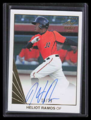 2018 Leaf Ultimate Draft Gold bahr1 Heliot Ramos Rookie Auto 15/25