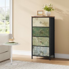 Kommode Schubladenschrank Sideboard schmaler aus Holz mit 4 Schubladen Vintage