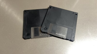 (2) Floppy Disk Sony HD  3.5'' IBM Formatted 1.44 MB
