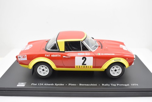 Modellino auto scala 1:24 FIAT 124 ABARTH RALLY PORTUGAL diecast modellismo - Foto 3 di 5