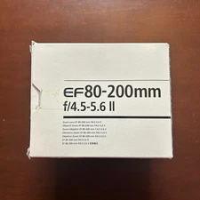 Canon EF 80-200mm f4.5-5.6 II Zoom Lens With Caps in Box Made in Japan Excellent