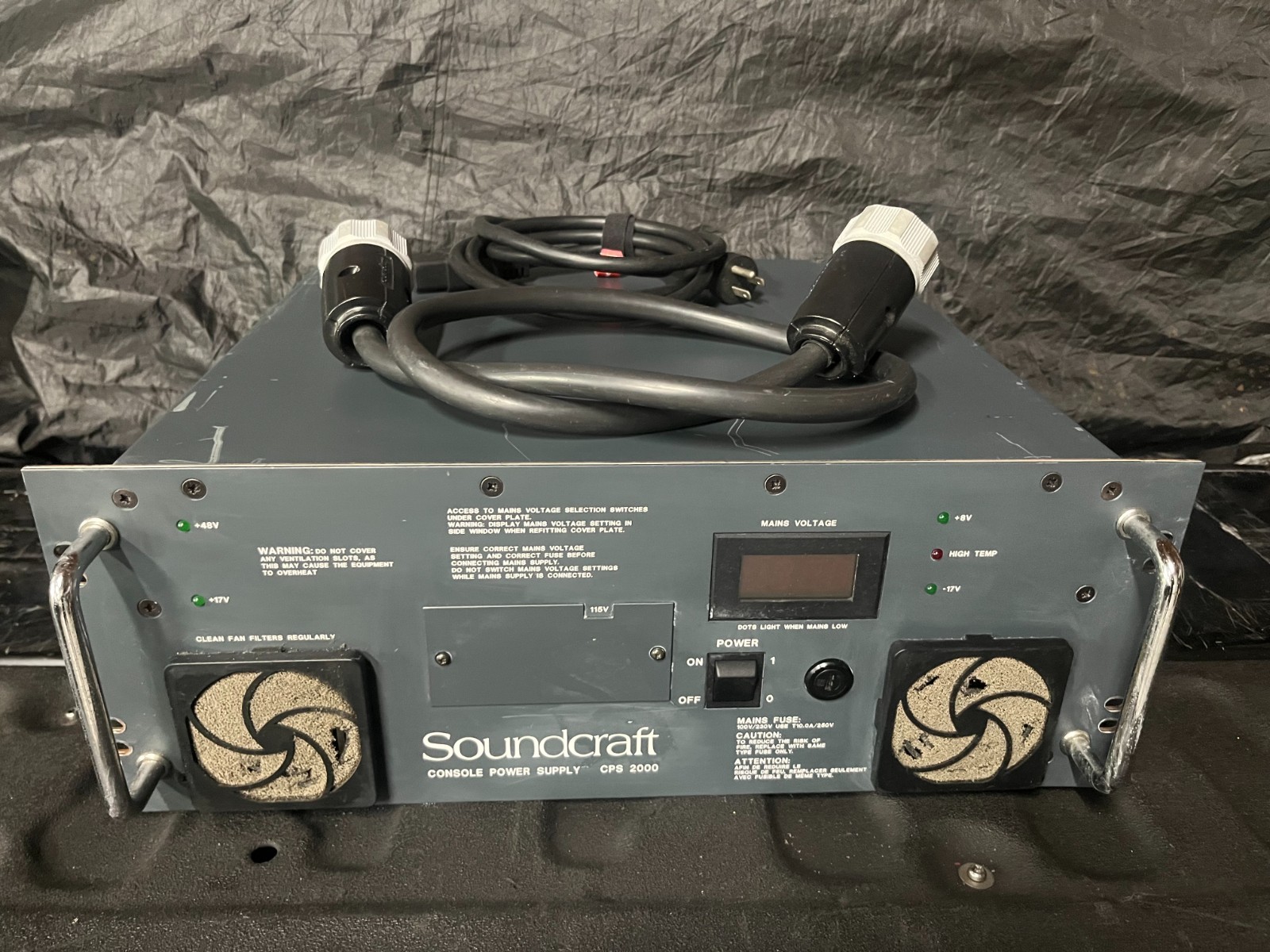 SOUNDCRAFT CPS 2000 MIXING CONSOLE REDUNDANT POWER SUPPLY CPS 2000