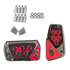 Car Pedal Covers, Automotive Accelerator Brake Pedals Cover, Anti 2 PCS Red