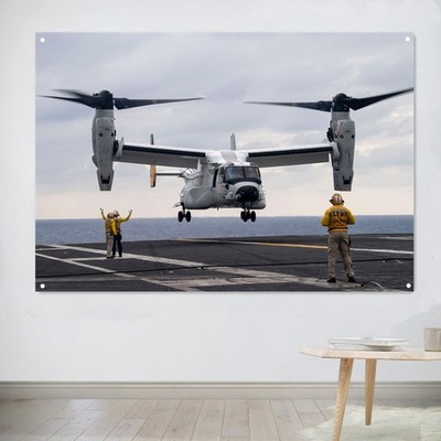 V-22 Osprey Tiltrotor Aircraft Tapestry Poster Fighter Flag Wall Art Deco Banner