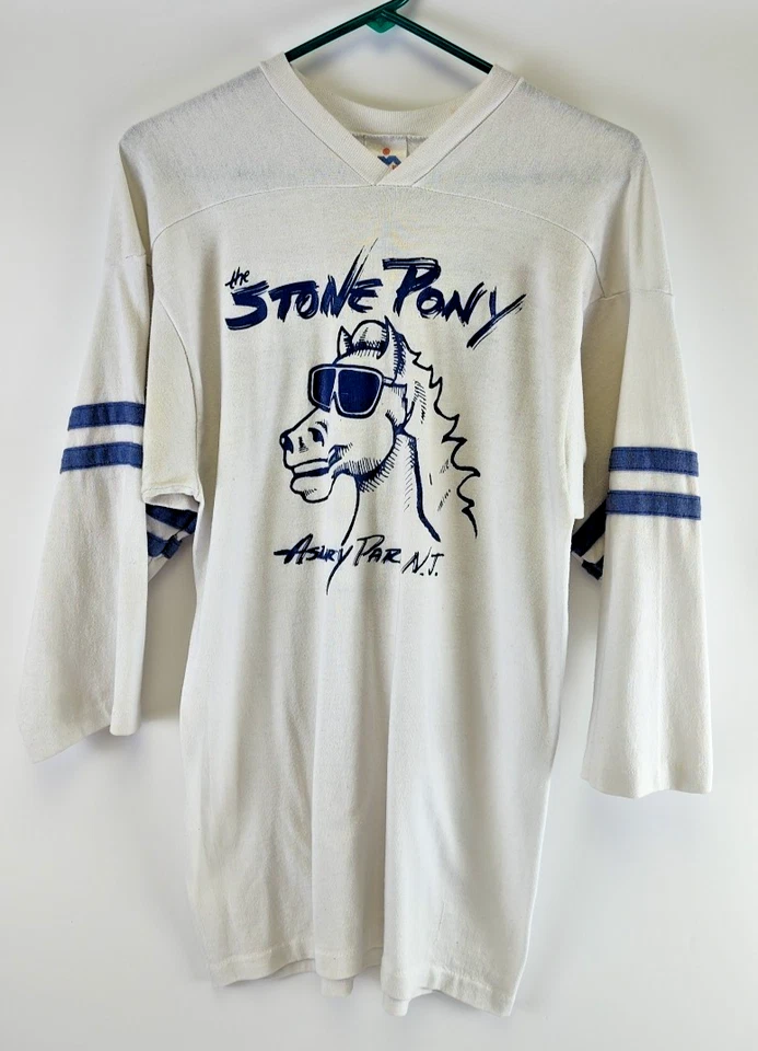 复古 The Stone Pony Asbury Park NJ 双面单针 Raglan 衬衫 XL 码 — 第 4/4 张图片