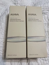 Two AHAVA Time to Clear Purifying Face Mud Mask 3.4 fl oz 100 mL