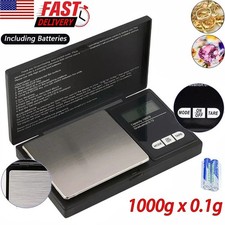 Pocket Digital Scale 1000g x 0.1g Precise Gold Coin Jewelry Gram Balance Weight