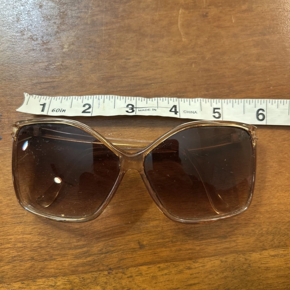 Gafas de sol de colección para mujer años 70 monturas grandes ombre dos tonos sin receta Foto 3 de 4