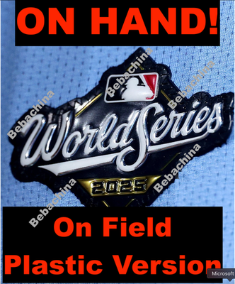 On Field Plastic MLB 2025 World Series Patch Jersey LA Dodgers