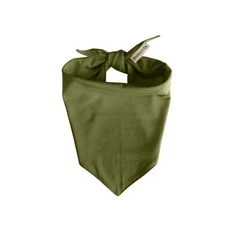 Premium Solid Olive Dog Bandana, Luxury Soft Cotton Adjustable Triangle Scarf...