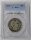 1914-S F-12 BETTER DATE BARBER (50c) HALF DOLLAR - PCGS GRADED - SEE PICTURES