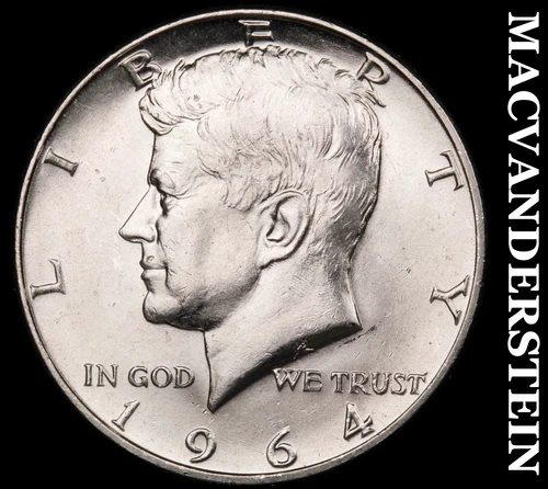 1964-D Silver Kennedy Half Dollar - Choice Gem Brilliant Unc  Lustrous  #G8030
