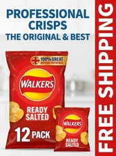 Walkers Ready Salted Multipack Crisps, 12 x 25g