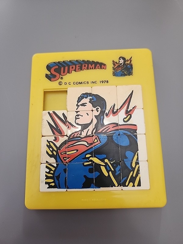 Vintage DC Comics 1978 Superman Sliding Puzzle Toy