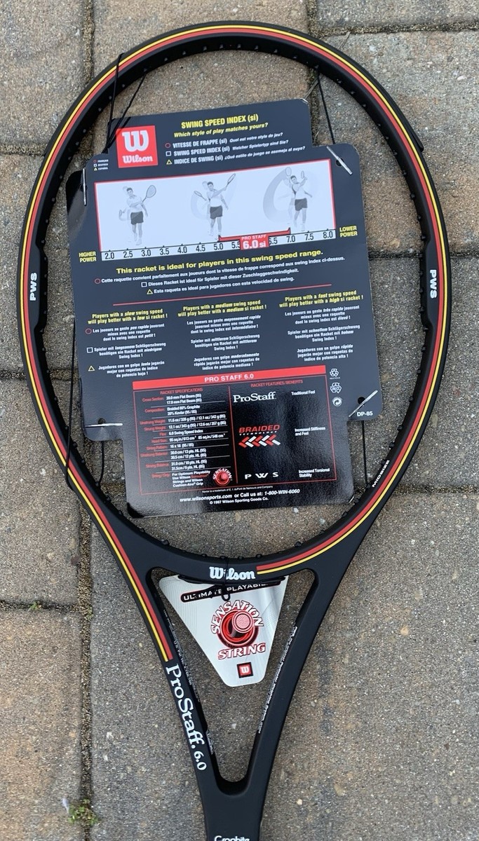 Wilson Pro Staff 6.0 85 Midsize Tennis Racket 4 1/2 CHIAO TA