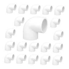 20 Pack 90 Degree PVC Elbow Fitting, Furniture Grade 2 1/2 Inch 2-Way 90 Degree