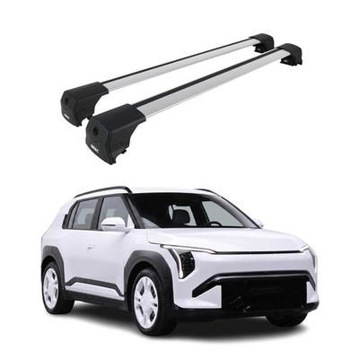 Dachträger Grundtäger für Kia EV3 2024-2026 75kg Aluminium Silber 2 tlg