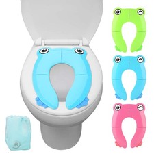 Portable Potty Seat Folding Travel Fits Round Oval Toilets NonSlip
