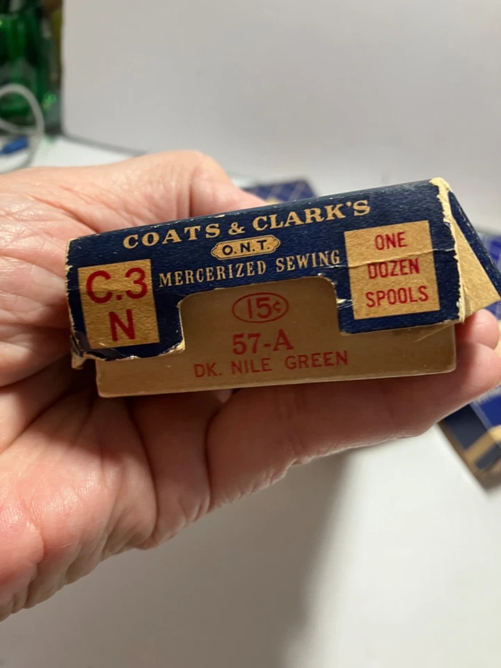 5 Full Boxes of Vintage Coats and Clarks Sewing Thread 12 Wood Spools Each Box - Image 2 of 4