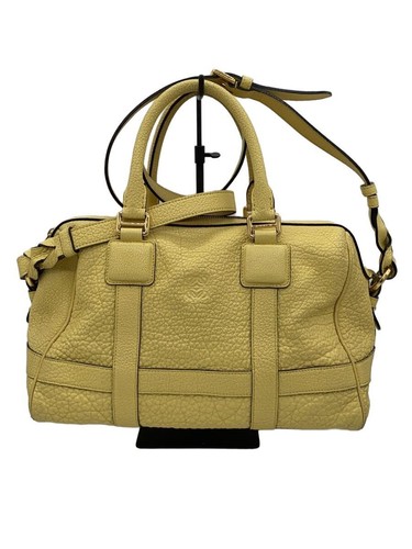 LOEWE Handbag Leather YLW Plain 011307
