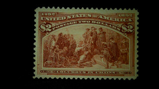 Francobolli Stati Uniti Colombian Expo Scott 242 due dollari MNH cv 1100 00