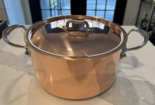Mauviel Tri-Ply Copper Stock Pot, 6 1/2-Qt. W/Stainless-Steel Handles