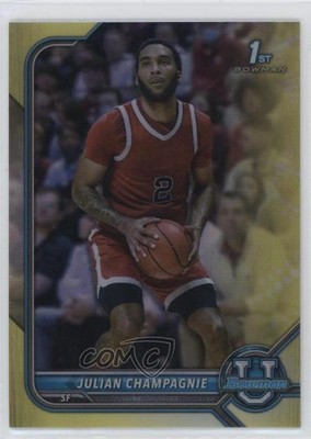 2021-22 Bowman U Yellow Refractor 51/75 Julian Champagnie #55 0c6